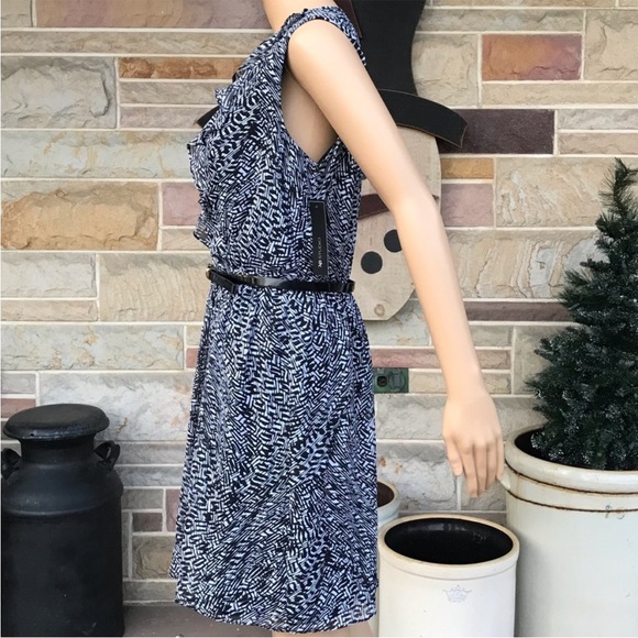 AB Studio Ruffle Front Belted Dress - Picture 4 of 8